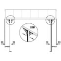Pergola adossée ajustable - toit de terrasse en alu 2,55x3,75m X-METAL