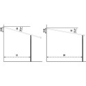 Pergola adossée ajustable - toit de terrasse en alu 2,55x3,75m X-METAL