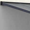 Pergola adossée ajustable - toit de terrasse en alu 2,55x3,75m X-METAL