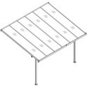 Pergola adossée ajustable - toit de terrasse en alu 2,55x3,75m X-METAL