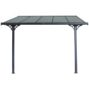 Pergola adossée ajustable - toit de terrasse en alu 3,05x3,14m X-METAL