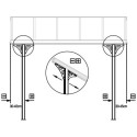 Pergola adossée ajustable - toit de terrasse en alu 3,05x3,14m X-METAL