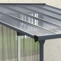Pergola adossée ajustable - toit de terrasse en alu 3,05x3,14m X-METAL