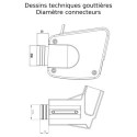 Pergola adossée ajustable - toit de terrasse en alu 3,05x3,14m X-METAL