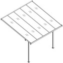 Pergola adossée ajustable - toit de terrasse en alu 3,05x3,14m X-METAL