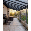 Pergola adossée ajustable - toit de terrasse en alu 3,05x4,36m X-METAL