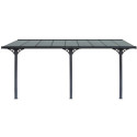Pergola adossée ajustable - toit de terrasse en alu 3,05x5,57m X-METAL