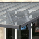 Pergola adossée ajustable - toit de terrasse en alu 3,05x5,57m X-METAL