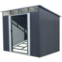 Abri de jardin métal 5,62m² Skylight anthracite + kit d'ancrage X-METAL