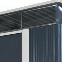 Abri de jardin métal 5,62m² Skylight anthracite + kit d'ancrage X-METAL