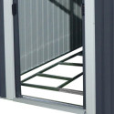 Abri de jardin métal 5,62m² Skylight anthracite + kit d'ancrage X-METAL