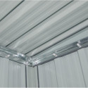 Abri de jardin métal 5,62m² Skylight anthracite + kit d'ancrage X-METAL
