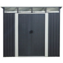 Abri de jardin métal 6,64m² Skylight anthracite + kit d'ancrage X-METAL