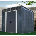 Abri de jardin métal 6,64m² Skylight anthracite + kit d'ancrage X-METAL