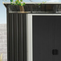 Abri de jardin métal 6,64m² Skylight anthracite + kit d'ancrage X-METAL