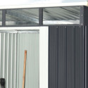 Abri de jardin métal 6,64m² Skylight anthracite + kit d'ancrage X-METAL