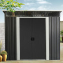Abri de jardin métal 6,64m² Skylight anthracite + kit d'ancrage X-METAL