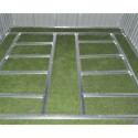 Abri de jardin métal 6,64m² Skylight anthracite + kit d'ancrage X-METAL