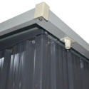 Abri de jardin métal 6,64m² Skylight anthracite + kit d'ancrage X-METAL