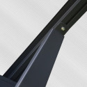 Carport en aluminium anthracite 3x6,47m et polycarbonate 6mm X-METAL