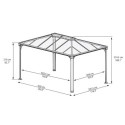 Pergola en aluminium et polycarbonate Martinique™ 4300 - Palram
