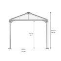 Pergola en aluminium et polycarbonate Martinique™ 4300 - Palram