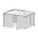 Pergola en aluminium et polycarbonate Martinique™ 4300 - Palram
