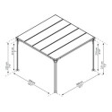 Pergola en aluminium et polycarbonate Milano™ 3000 - Palram