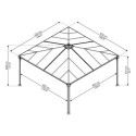 Pergola en aluminium et polycarbonate 429x429cm Palermo™ 4300 - Palram - Canopia