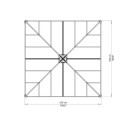 Pergola en aluminium et polycarbonate 429x429cm Palermo™ 4300 - Palram - Canopia