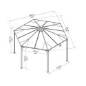 Pergola en aluminium et polycarbonate Monaco™ - Palram