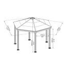 Pergola en aluminium et polycarbonate Roma™ - Palram