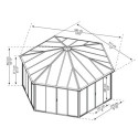 Pergola fermée en aluminium et polycarbonate Garda™- Palram