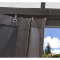 Rideaux occultants en polyester gris pour pergola 3x4m Verona  SOJAG 