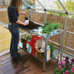 Table de culture en acier pour serre de jardin Palram