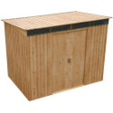 Abri monopente en métal imitation bois Skylight 4,84m² - DURAMAX + kit d'ancrage