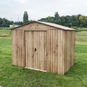 Abri de jardin en métal imitation bois 4,75m² - DURAMAX 