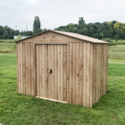 Abri de jardin en métal imitation bois 4,75m² - DURAMAX 