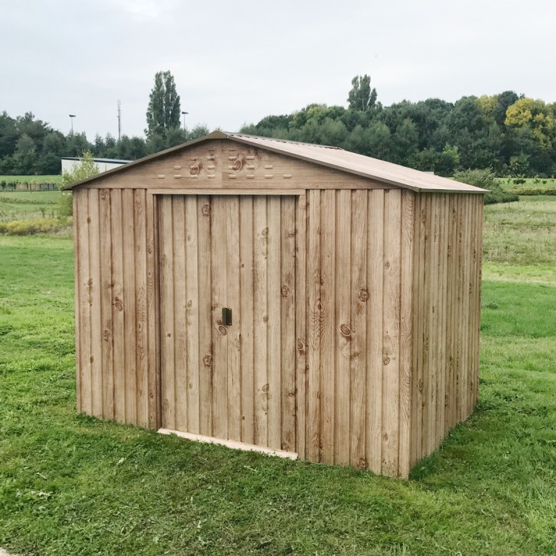 Abri de jardin en métal imitation bois 4,75m² - DURAMAX 