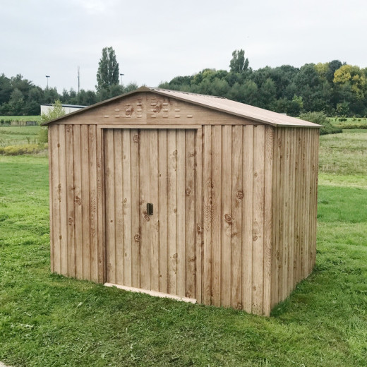 Abri de jardin en métal imitation bois 4,75m² - DURAMAX 