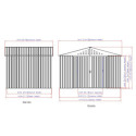 Abri de jardin en métal imitation bois 7,75m² - DURAMAX