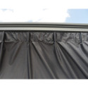 Rideaux en polyester gris pour pergola Roma™ et Monaco™ - Palram
