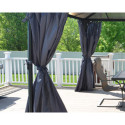 Rideaux en polyester gris pour pergola Roma™ et Monaco™ - Palram