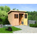 Abri toit plat en bois massif 19mm 4.62m² Glücksburg 3 - Karibu