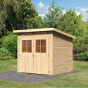 Abri toit plat en bois massif 19mm 4.62m² Glücksburg 3 - Karibu