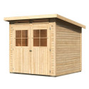 Abri toit plat en bois massif 19mm 4.62m² Glücksburg 3 - Karibu