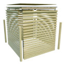 Abri toit plat Qubic de 6.05m² en bois massif 19mm - Karibu