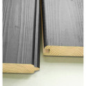 Abri toit plat Qubic de 6.05m² en bois vitrifié gris 19mm - Karibu