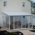 Véranda 400x425cm en alu blanc et polycarbonate 8mm SANREMO