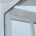 Véranda 400x425cm en alu blanc et polycarbonate 8mm SANREMO